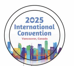 2025 International Convention in Vancouver, a colourful rendering of vancouvers skyline