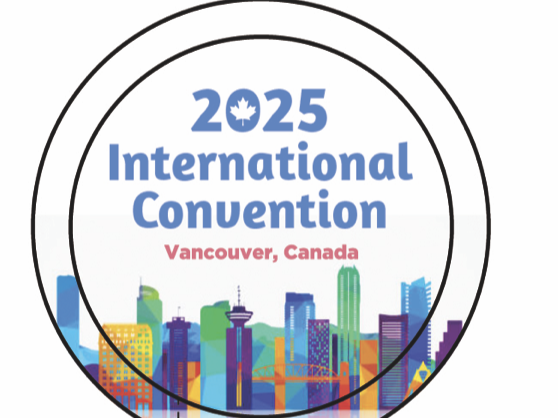 2025 International Convention in Vancouver, a colourful rendering of vancouvers skyline